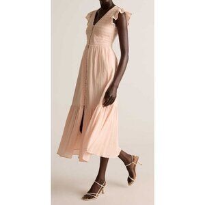 Quince Women's Midi Dress in Light Pink